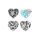Wow Charms 925 Sterling Silver Charms Heart Zircon Stone Tree of Life Heart Beads. Charms fit for Pandora Bracelets.