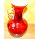 True Vintage Glas Vase Opaline Rot 70er Jahre Retro Design Murano Glas Sventies Space Age Ashtray