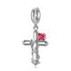 Wow Charms 925 Sterling Silver | Charms Bracelets Red Rose Cross Pendant | Charms fit for Pandora Bracelet Gifts for Girlfriend Women Mother