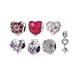 Wow Charms 925 Sterling Silver Charms Heart Love Pink Zircon Stone Pendant Beads. Charms fit for Pandora Bracelets.
