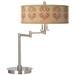 Aurelia Giclee Shade Adjustable Swing Arm Modern LED Desk Lamp