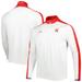 Men's Under Armour White Maryland Terrapins Lightweight Mock Neck Performance Quarter-Zip Jacket