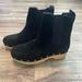 J. Crew Shoes | J.Crew Faux-Fur Lined Clog Boots In Suede Bd336 | Color: Black | Size: 10