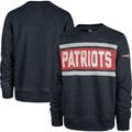 Men's '47 Heathered Navy New England Patriots Bypass Tribeca Pullover Sweatshirt
