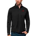 Men's Antigua Black Arkansas Razorbacks Tribute Quarter-Zip Top