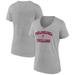 Women's Fanatics Branded Gray Philadelphia Phillies Heart and Soul V-Neck T-Shirt
