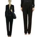 Gucci Pants & Jumpsuits | Gucci Pants Black Crocodile Print Silk Jacquard Trousers | Color: Black | Size: 6