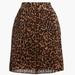 J. Crew Skirts | J.Crew Leopard Animal Print Pleated Mini Skirt, Women's Size 6 Nwt! | Color: Black/Orange | Size: 6