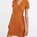 Madewell Dresses | Madewell Texture & Thread Short-Sleeve Side-Tie S Yellow/Gold Dress | Color: Yellow | Size: S