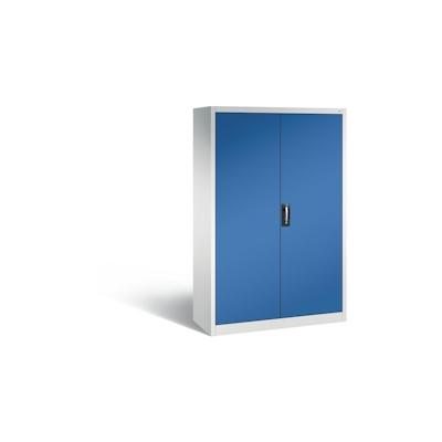 C+P Werkstattschrank mit 8 Schubladen | HxBxT 195x120x50cm | Lichtgrau/Enzianblau von PROREGAL