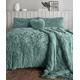 LIZZIE JACOBS Cuddles Fluffy Fur Fleece Luxurious Duvet Cover Sets Super Soft Warm Cosy Snuggle Long Pile Fleece Quilt Cover Sets Reversible Bedding Sets (Super King, Teal)