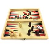 Matty's Toy Stop Deluxe Chess Checkers & Backgammon Set Wood in Brown | 11 H x 15 W x 3 D in | Wayfair 2304