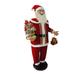 The Holiday Aisle® Life-Size Dancing Santa Claus w/ Prelit Christmas Tree & Wrapped Gifts Figurine Metal | 58 H x 21 W x 15 D in | Wayfair