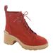 Sorel Hi-Line Heel Lace Boot - Womens 8.5 Red Boot Medium