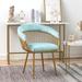 Arm Chair - Mercer41 Emaad Leisure Modern Living Dining Room Accent Arm Chairs Club Guest w/ Legs Velvet/ in Blue | Wayfair