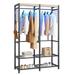 Bestier 17.72" W Closet System Reach-In Sets Wire/Metal in Black | 70.87 H x 17.72 W x 46.26 D in | Wayfair Y031C-OAKL