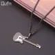 Collier pendentif de guitare Hip Hop créatif pour hommes et femmes en acier inoxydable musique