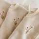 Ensemble de vêtements pour bébés filles sweat-shirt brodé de marguerite + pantalon de jogging