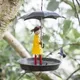 Mélangeur de bain d'oiseaux créatif avec parapluie mangeoire à oiseaux décoration extérieure de