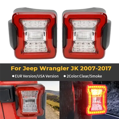 Enquêter arrière LED pour Jeep Wrangler JK 2007-2017 feu arrière de voiture pare-chocs arrière