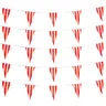 Bannière de banderole de cirque banderole de carnaval rayé rouge et blanc drapeaux de banderole