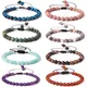 Bracelets en pierre minérale naturelle de 6MM pour femmes et hommes Bracelet tressé en cristal de