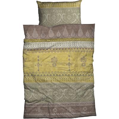 Bettwäsche CASATEX "Indi", gelb (ocker), B/L: 135cm x 200cm, , Biber, B/L: 80cm x 80cm, Biber, Obermaterial: 100% Baumwolle, Bettwäsche, romantisch, orientalisch, weich und gemütlich Image