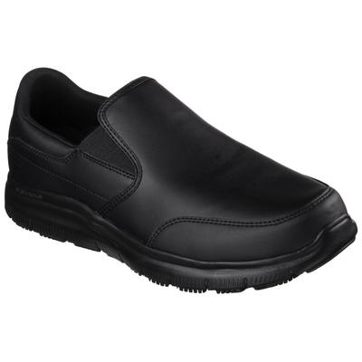 Berufsschuh SKECHERS "FLEX ADVANTAGE SR" Gr. 44, schwarz, 44, Leder, Schuhe, Slipper für Gastronomie, Pflege, Krankenhaus mit Stretcheinsatz Image