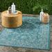 SAFAVIEH Courtyard Indoor/ Outdoor Waterproof Turquoise Patio Backyard Rug