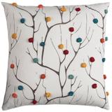 Rizzy Home Whimsical Tree with Poms Throw Pillow Cover