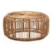 Aliane Modern Bohemian Natural Brown Antique Rattan Coffee Table