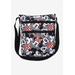 Women's Mickey & Minnie Mouse Faces Smiles Passport Bag Travel Crossbody Purse by Disney in Black