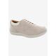 Wide Width Women's Tulip Oxford Flat by Drew in Bone Foil Leather (Size 7 1/2 W)