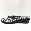 Coach Shoes | Coach Black And White Polka Dot Sandals With Silver Coach Bow On Top | Color: Black/White | Size: 9