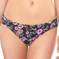 Jessica Simpson Swim | Jessica Simpson Floral Side Shirred Hipster Swim Bottoms Bikini Size Xl New | Color: Black/Pink | Size: Xl