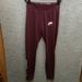 Nike Pants & Jumpsuits | Nike Women's S Air Burgundy Athletic Leggings 26" 28.25" 10.25" | Color: Red | Size: S