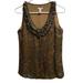 J. Crew Tops | J. Crew Women’s Silk Sleeveless Blouse Floral Print Brown/Green. | Color: Green | Size: 2