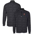 Men's Cutter & Buck Black Maryland Terrapins Big Tall Traverse Camo Print Stretch Quarter-Zip Pullover Top