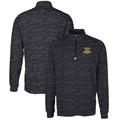 Men's Cutter & Buck Black North Carolina A&T Aggies Big Tall Traverse Camo Print Stretch Quarter-Zip Pullover Top