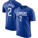 "Men's Nike Kawhi Leonard Royal LA Clippers Icon 2022/23 Name & Number T-Shirt"