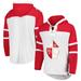 Men's '47 San Francisco 49ers Heather Gray Historic Logo Gridiron Lace-Up Pullover Hoodie