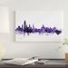 East Urban Home 'Albany, New York Skyline' by Michael Tompsett Graphic Art Print on Wrapped Canvas Canvas, in Black/Gray/Pink | Wayfair