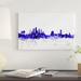 East Urban Home 'Tampa, Florida Skyline' by Michael Tompsett Graphic Art Print on Wrapped Canvas Canvas/Metal in Black/Gray/Pink | Wayfair
