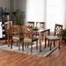 Red Barrel Studio® Meladie 6 - Person Dining Set Wood/Upholstered in Brown | 29.13 H x 59.06 W x 35.43 D in | Wayfair