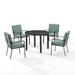 Hokku Designs Baelor 5Pc Outdoor Metal Round Dining Set Mist/Oil Rubbed Bronze - Table & 4 Chairs Metal in Brown | 105 W x 105 D in | Wayfair