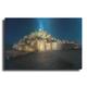 Red Barrel Studio® "Castle Lights" By Sebastien Lory, Metal Wall Art, 16"X12" Metal in Black/Blue | 12 H x 16 W x 0.13 D in | Wayfair