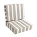 Joss & Main Gia Coconut Indoor/Outdoor Seat/Back Cushion Polyester in Gray/Brown | 5 H x 23.5 W x 23 D in | Wayfair