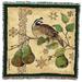 The Holiday Aisle® Degafferelly Christmas Partridge & Pears Blanket Cotton blend in Green | 54 H x 54 W in | Wayfair