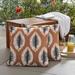 Langley Street® Martello Indoor/Outdoor Geometric Brown/Black Square Throw Cushion Cover Polyester/Polyfill blend | 22 H x 22 W x 6 D in | Wayfair
