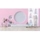 Kinderzimmer Tapeten Panel | Mädchentapete in Rosa und Grau ideal für Babyzimmer | Vlies Kindertapete mit Elefanten als Wandpaneel
